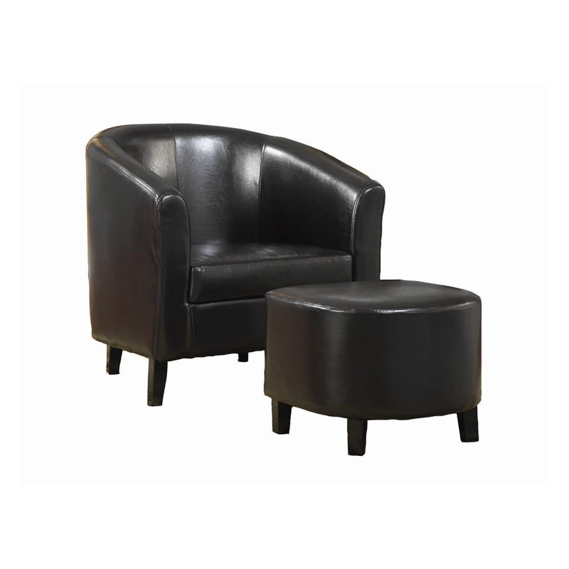 Red Barrel Studio® Aggappe 29.5'' Wide Tufted Genuine Leather Top Grain